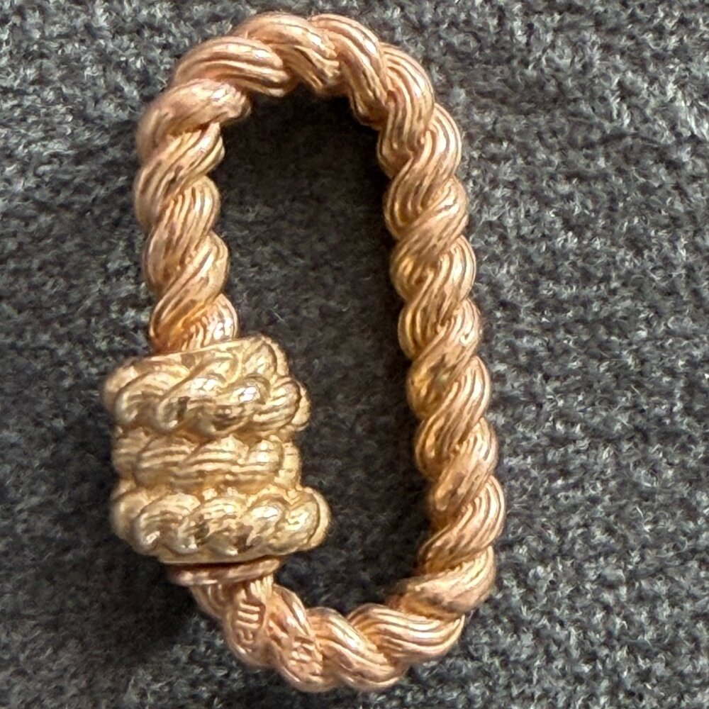 Marla Aaron TWISTED ROSE GOLD LOCK WITH YELLOW GOLD CLOSURE 14KT